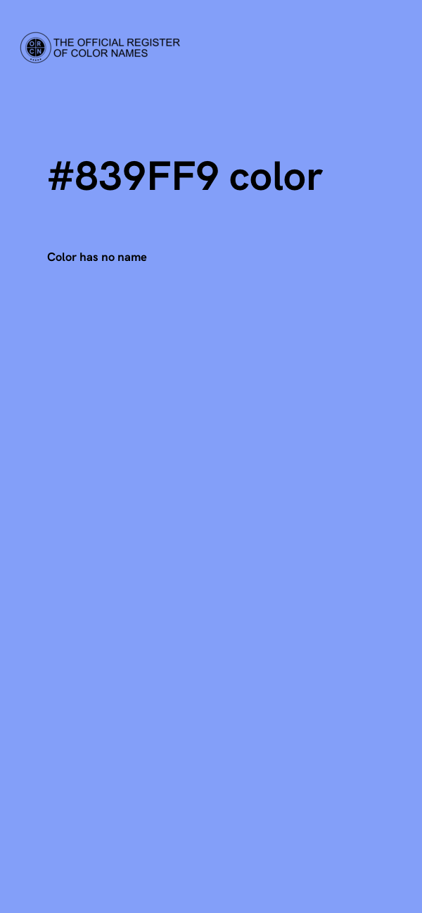 #839FF9 color image