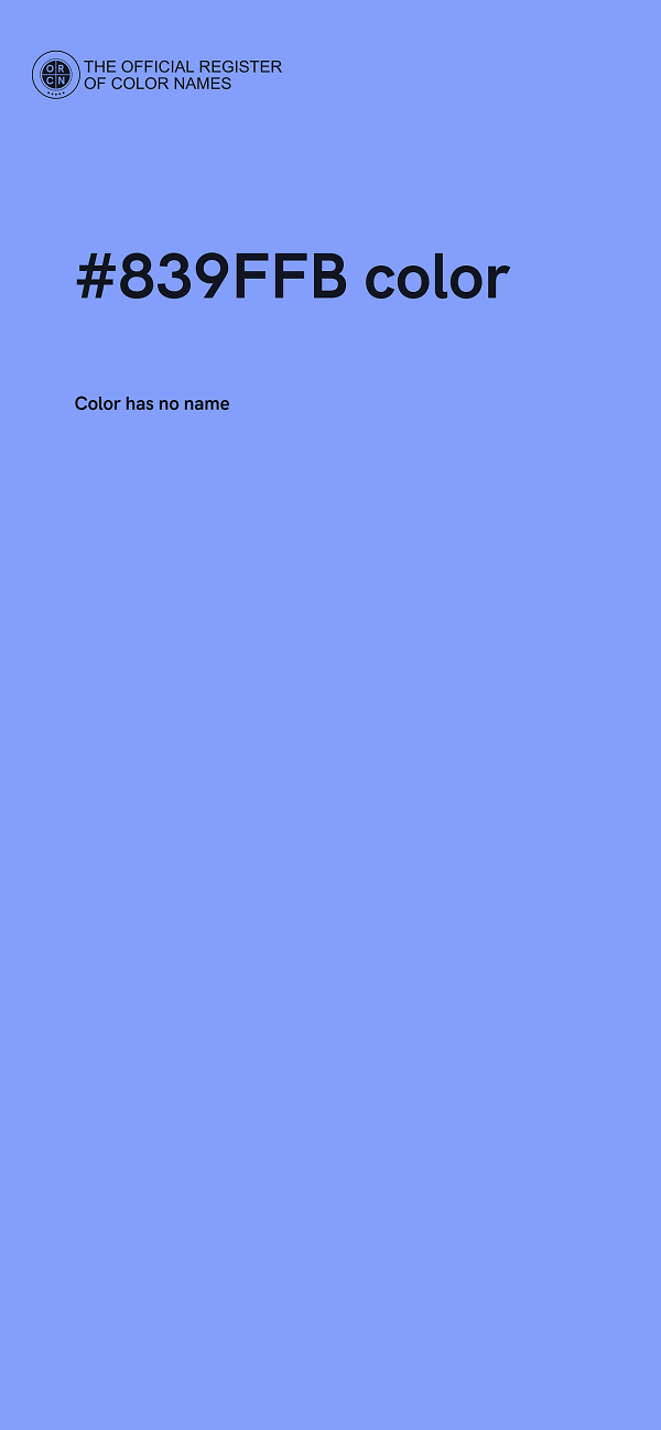 #839FFB color image