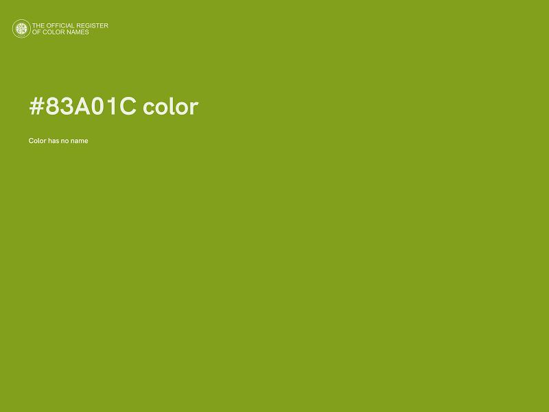 #83A01C color image
