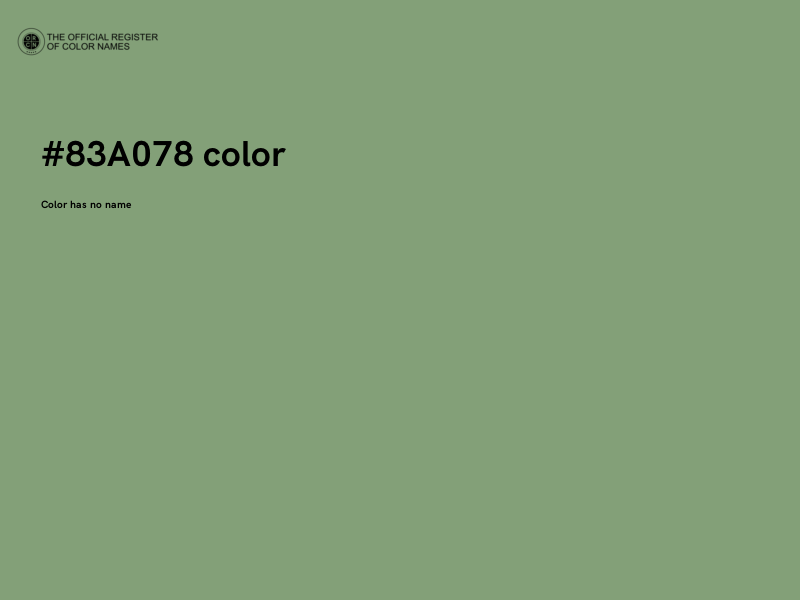 #83A078 color image