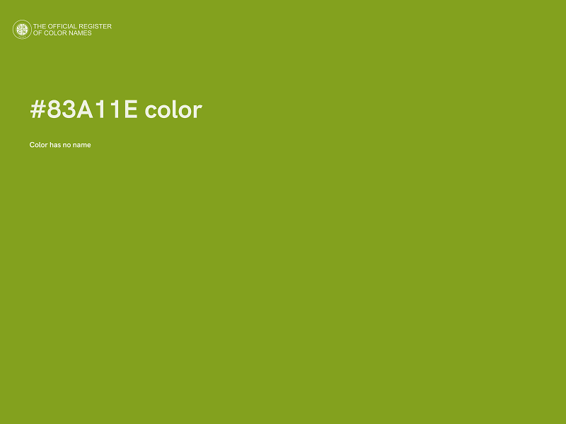 #83A11E color image