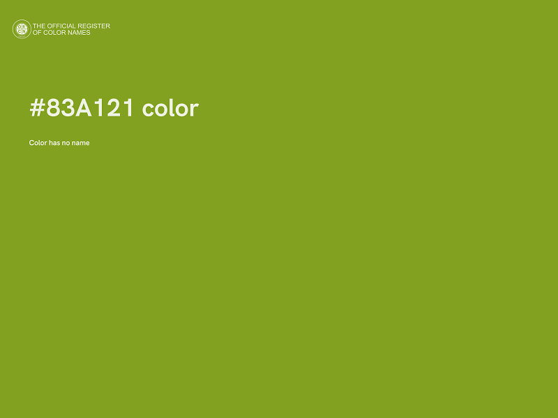 #83A121 color image