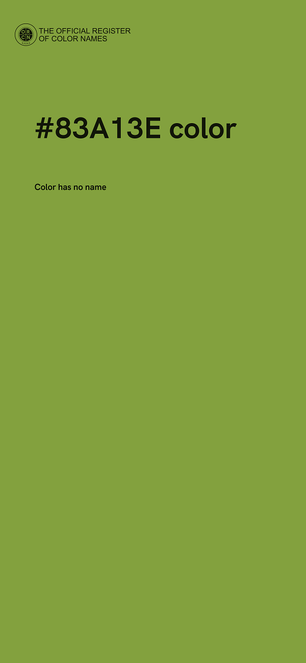 #83A13E color image