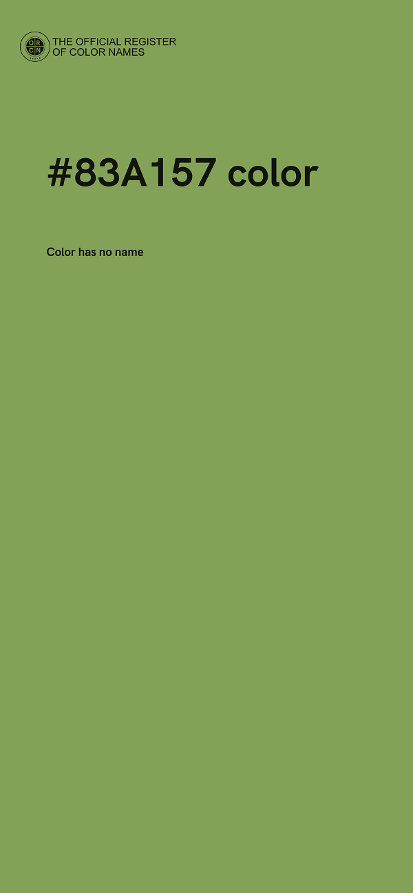 #83A157 color image