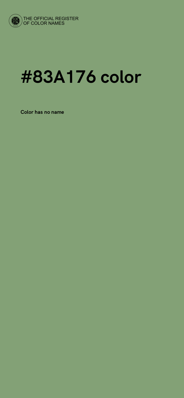 #83A176 color image