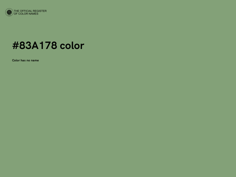 #83A178 color image