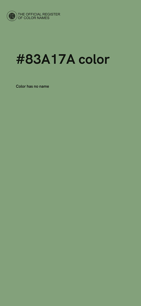 #83A17A color image
