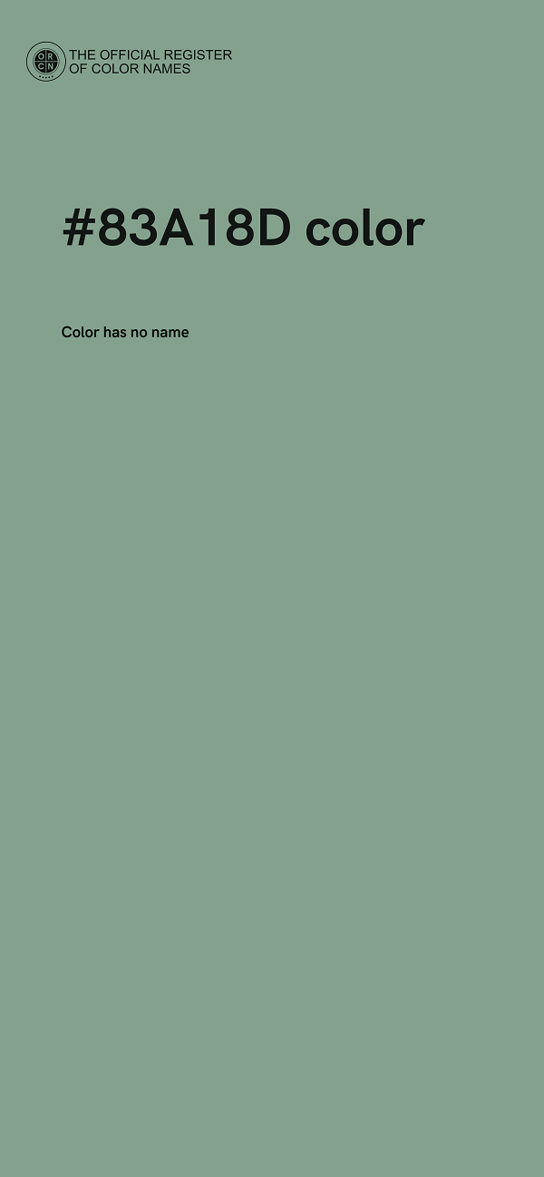 #83A18D color image