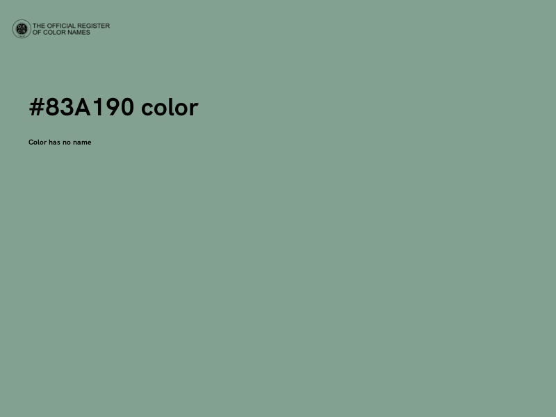 #83A190 color image