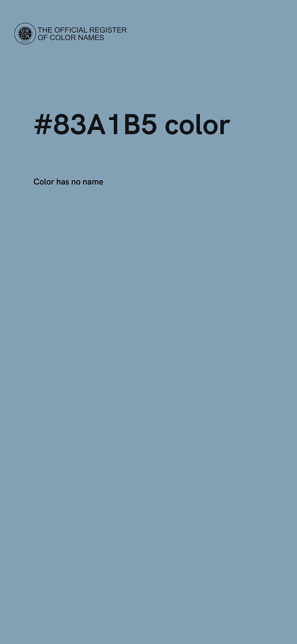 #83A1B5 color image
