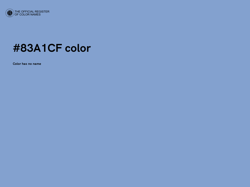 #83A1CF color image