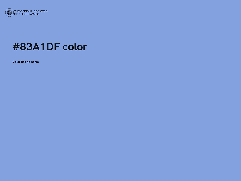 #83A1DF color image