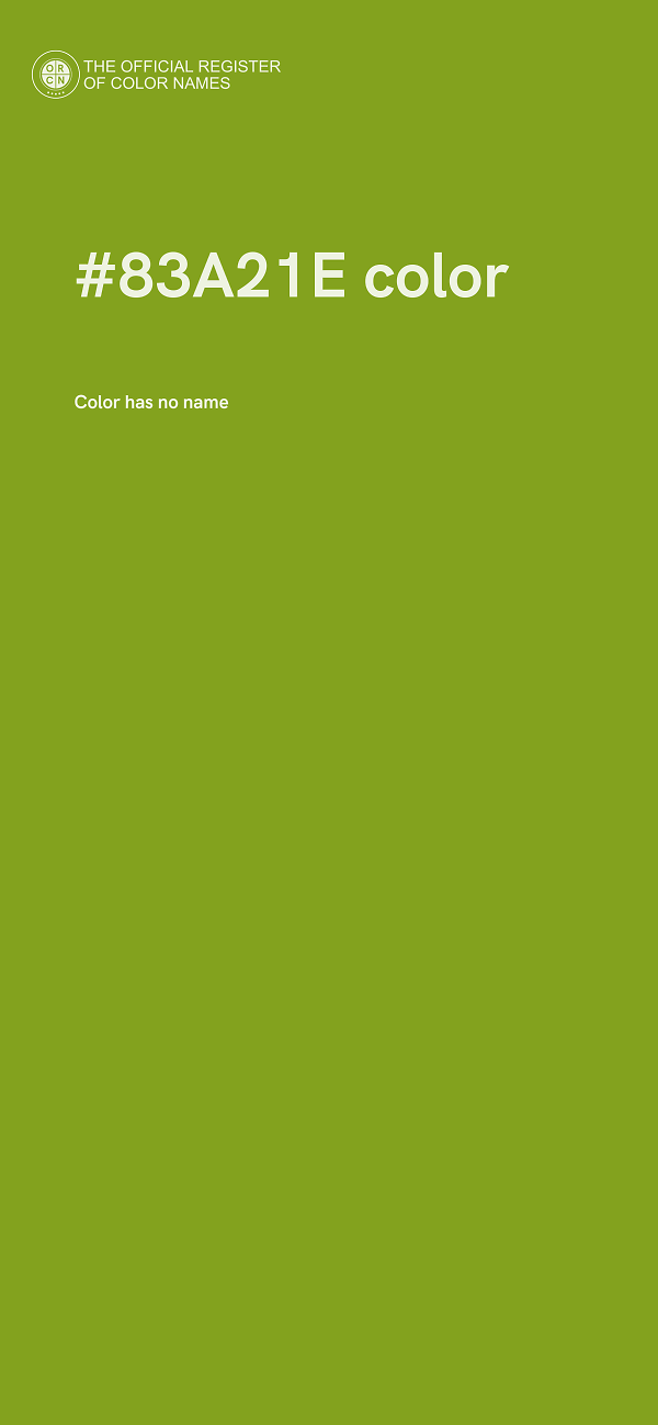 #83A21E color image