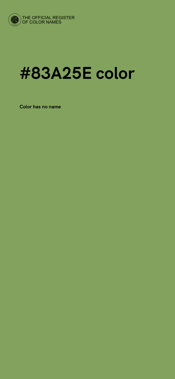 #83A25E color image