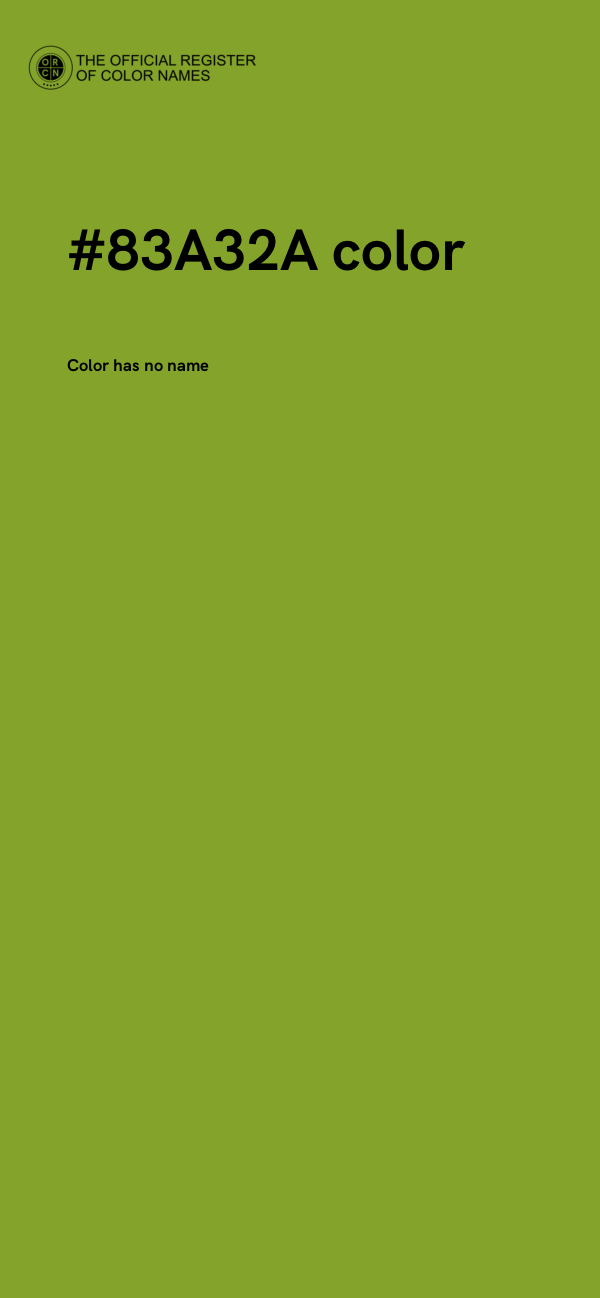 #83A32A color image