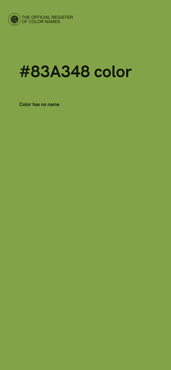 #83A348 color image