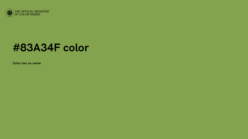 #83A34F color image