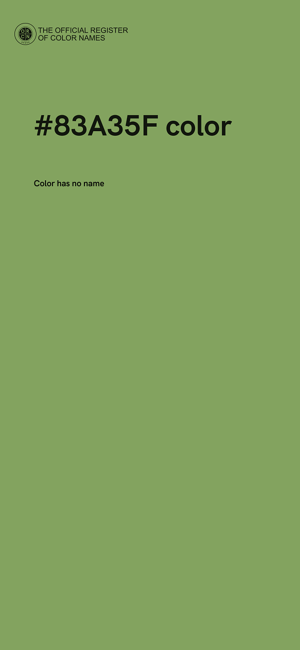 #83A35F color image
