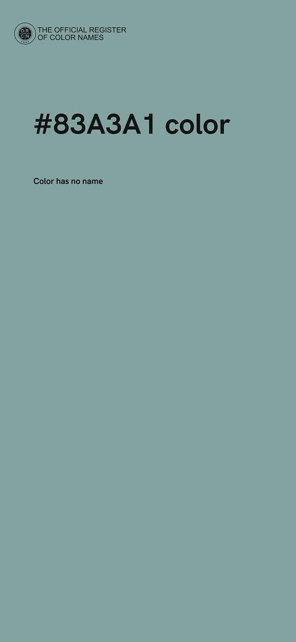#83A3A1 color image