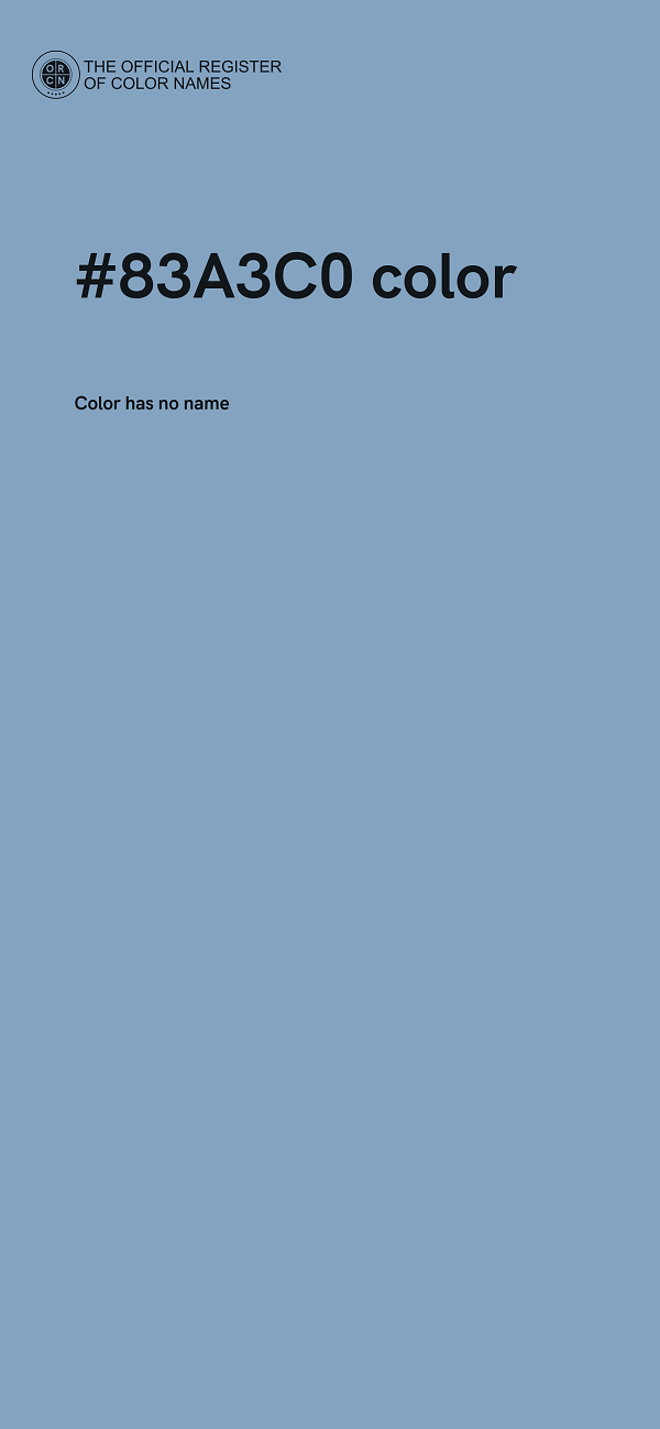 #83A3C0 color image