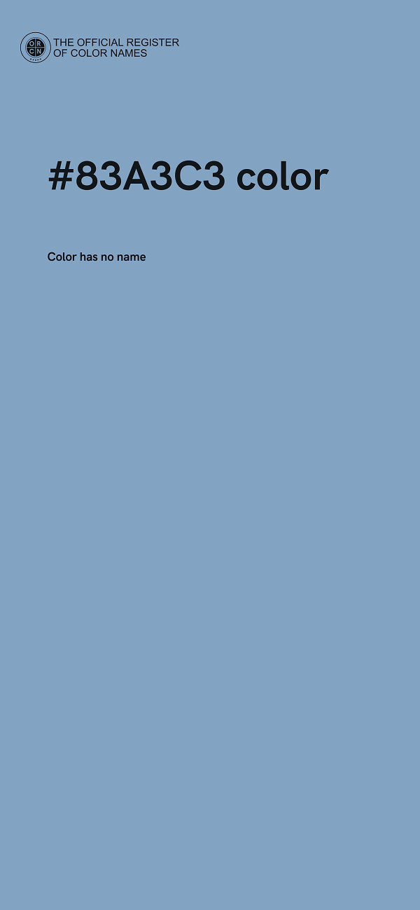 #83A3C3 color image