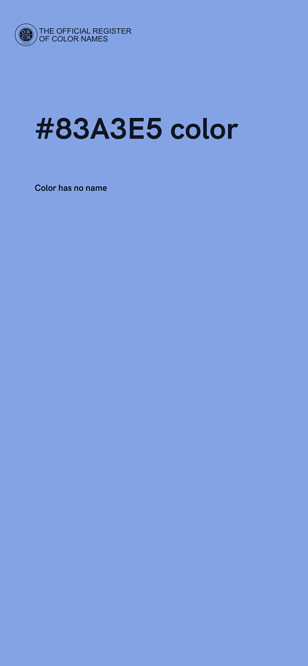 #83A3E5 color image