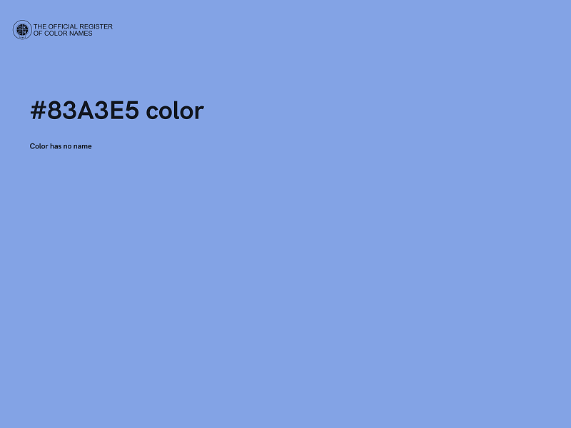 #83A3E5 color image