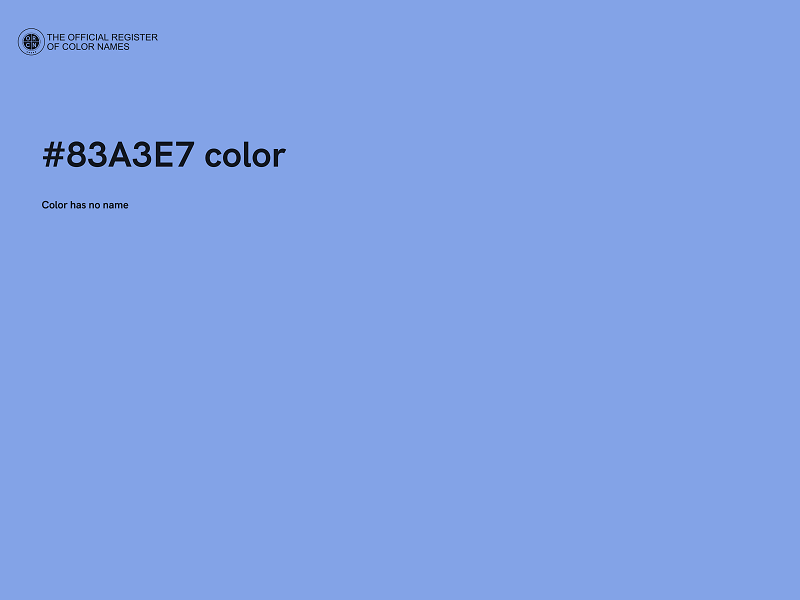 #83A3E7 color image