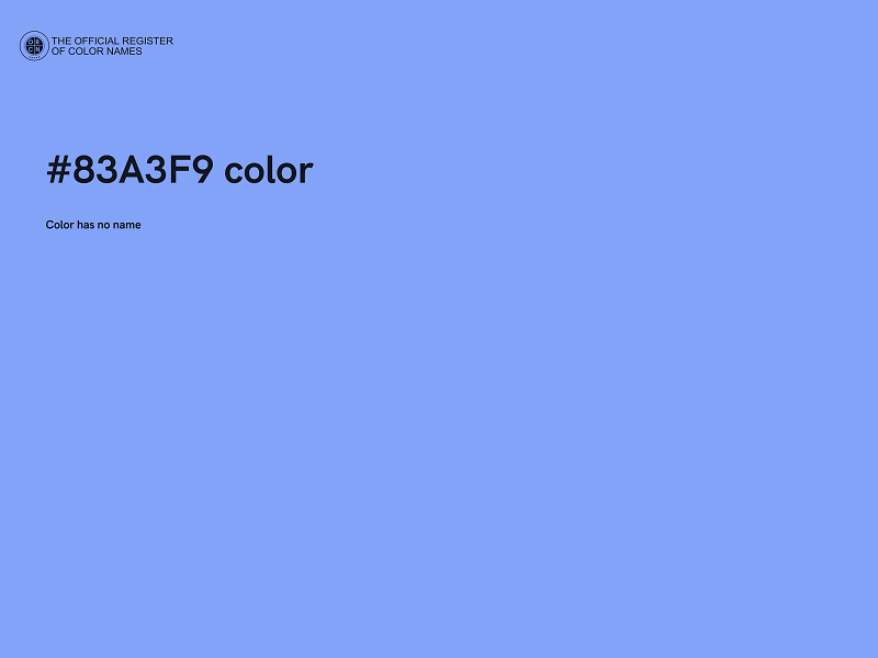 #83A3F9 color image