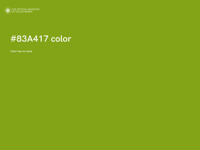 #83A417 color image