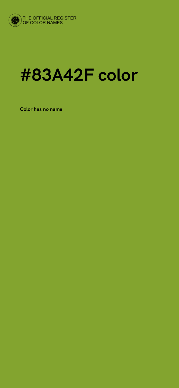 #83A42F color image