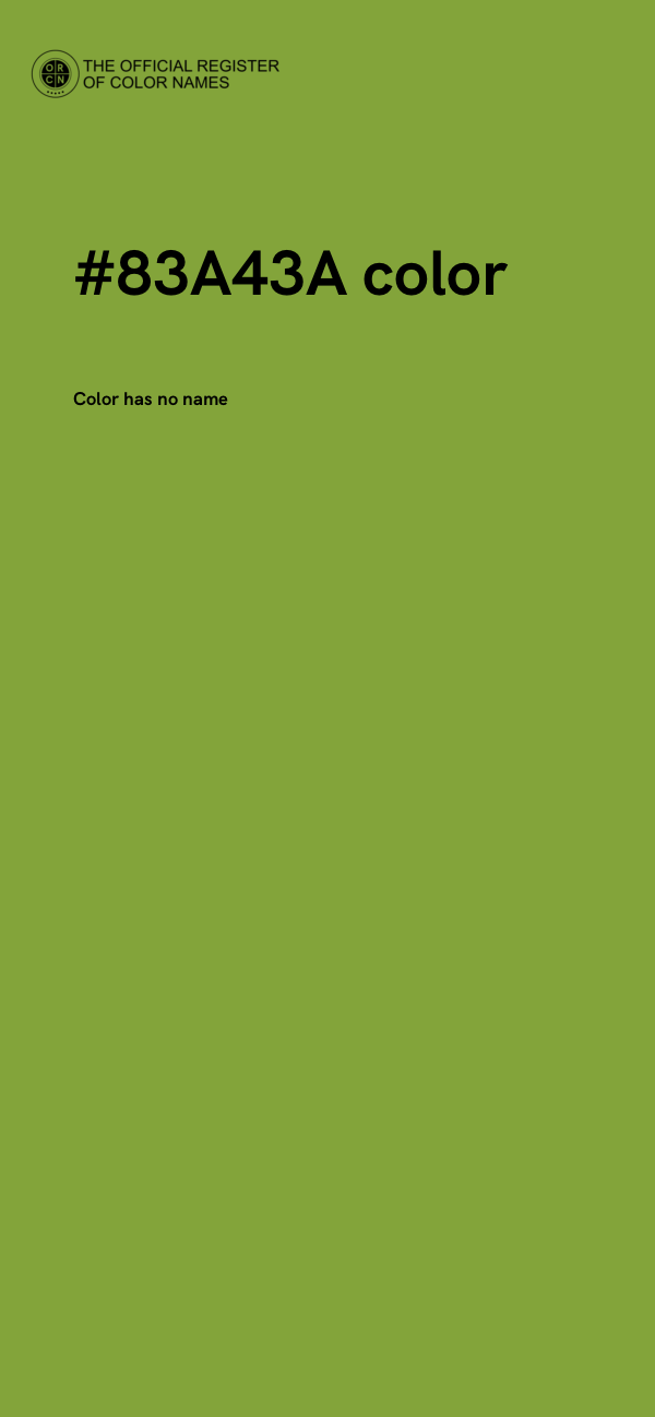 #83A43A color image
