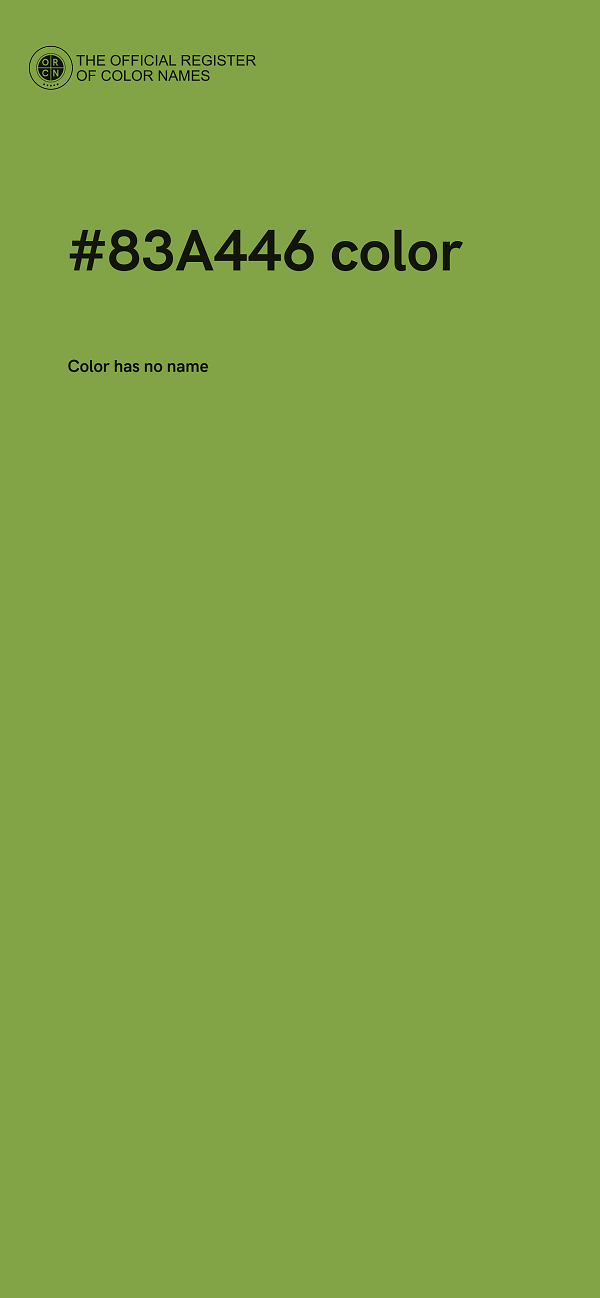 #83A446 color image