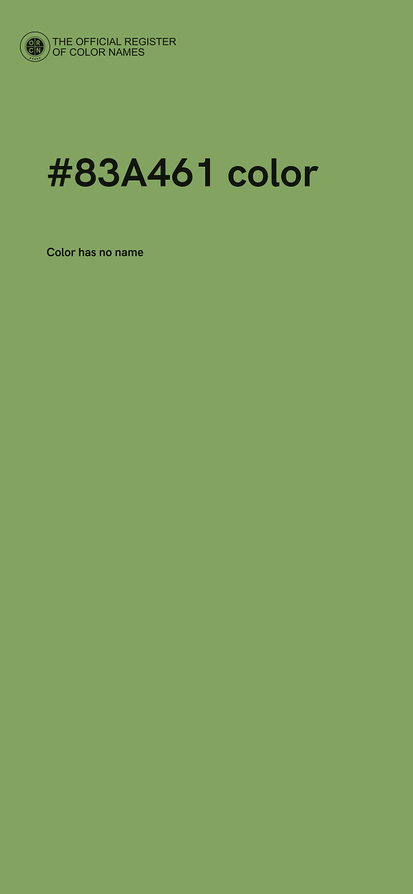 #83A461 color image