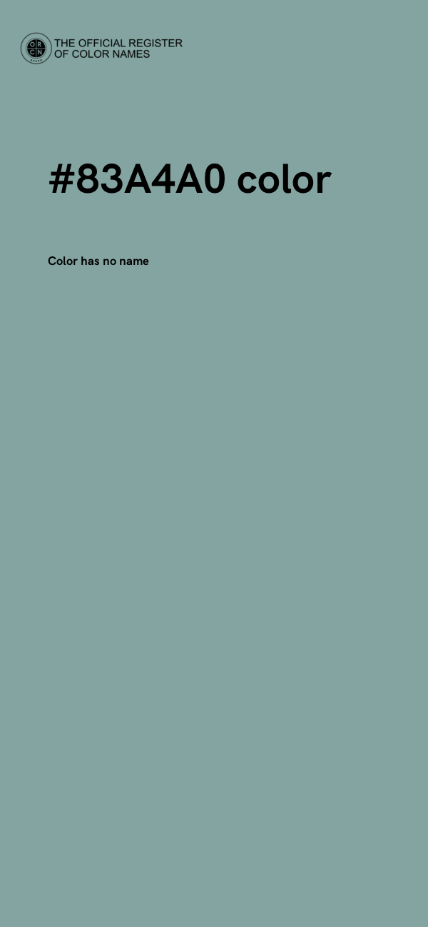 #83A4A0 color image