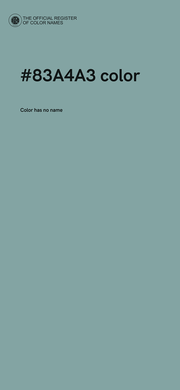 #83A4A3 color image