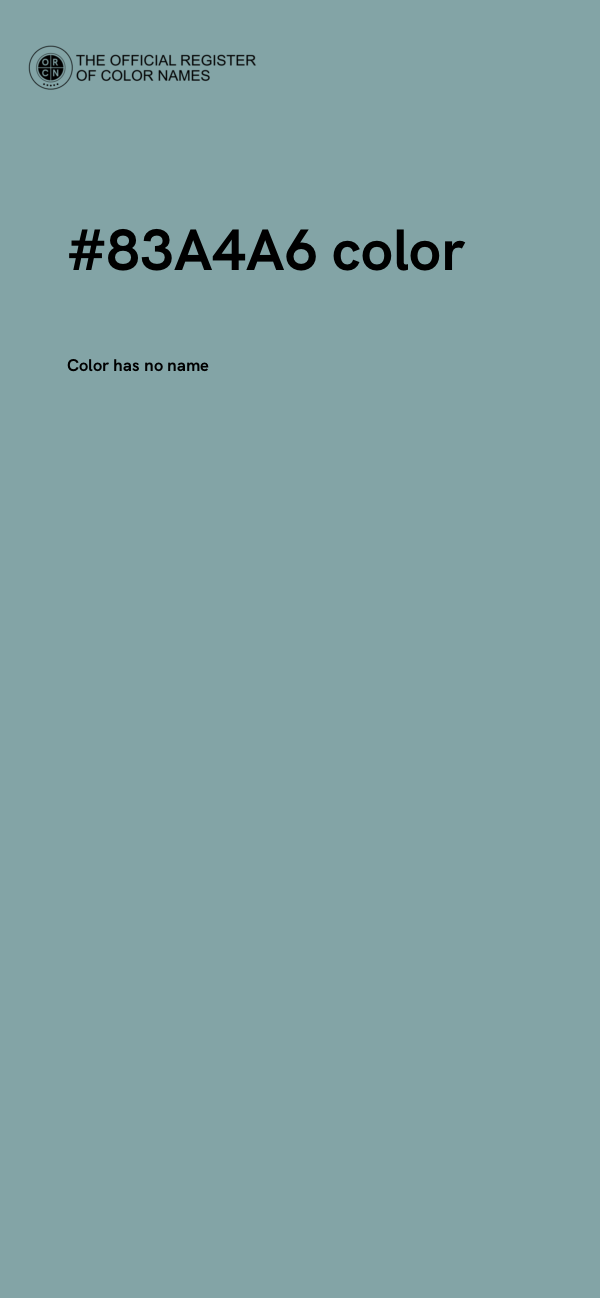 #83A4A6 color image