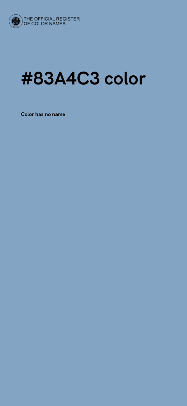 #83A4C3 color image