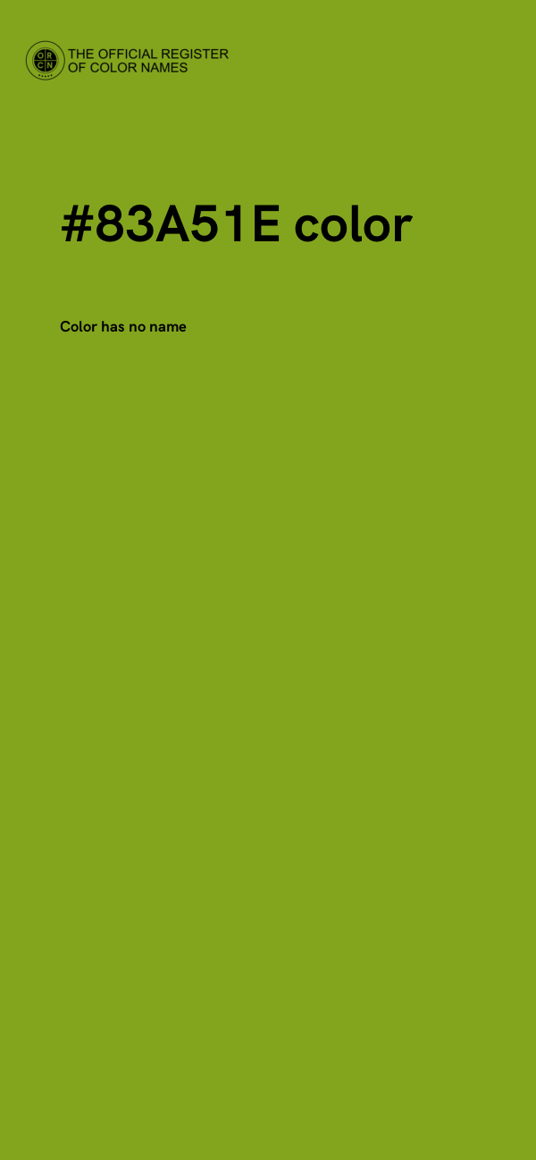 #83A51E color image