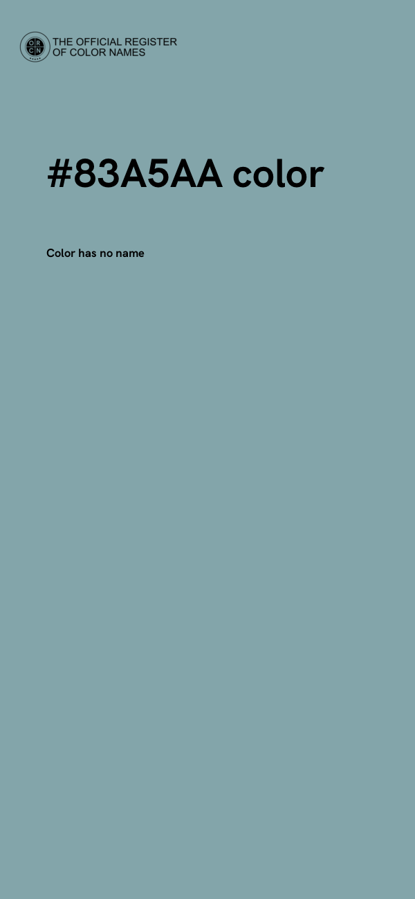 #83A5AA color image