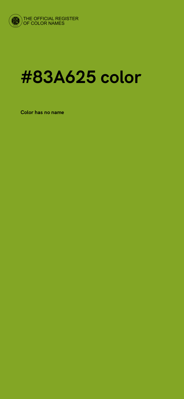 #83A625 color image