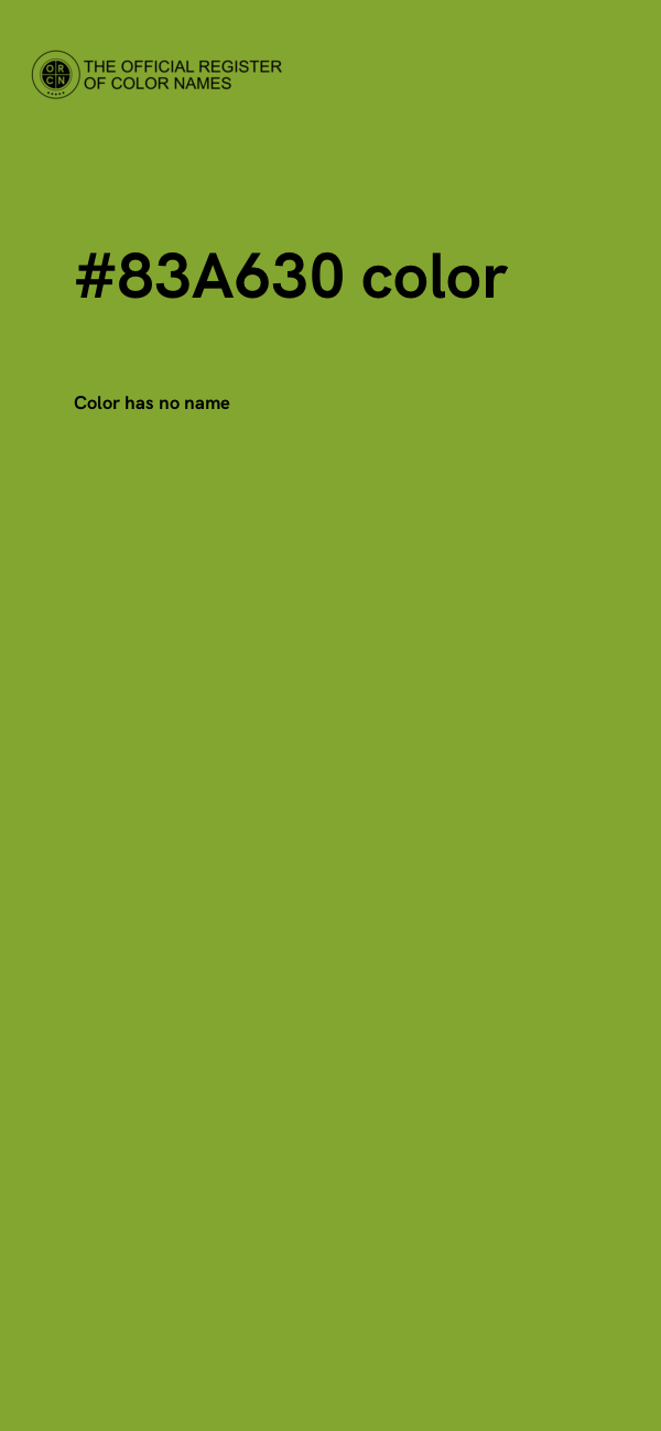 #83A630 color image