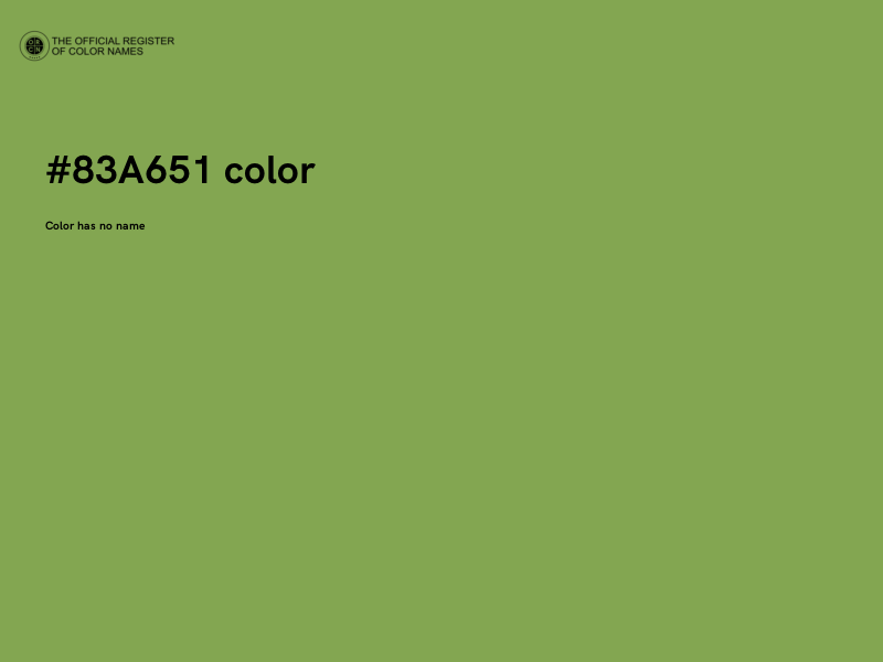 #83A651 color image