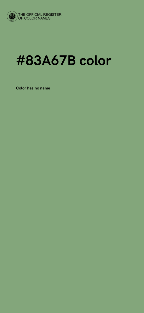 #83A67B color image