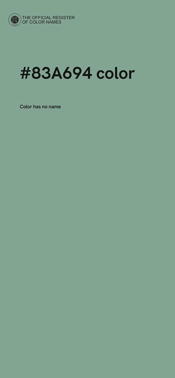 #83A694 color image
