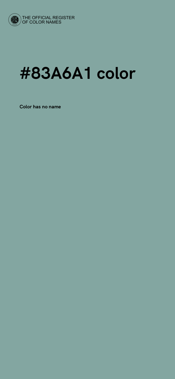#83A6A1 color image