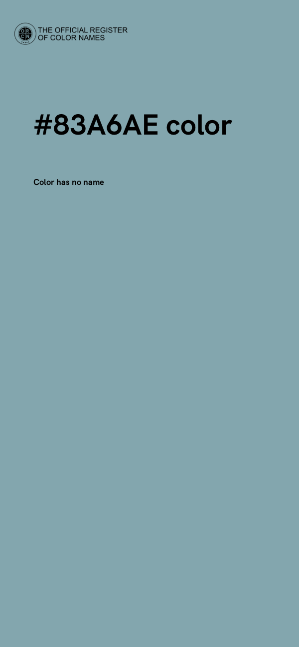 #83A6AE color image
