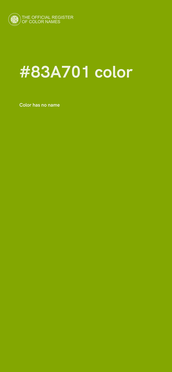 #83A701 color image