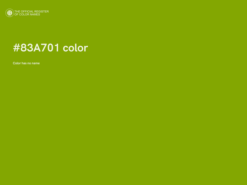 #83A701 color image