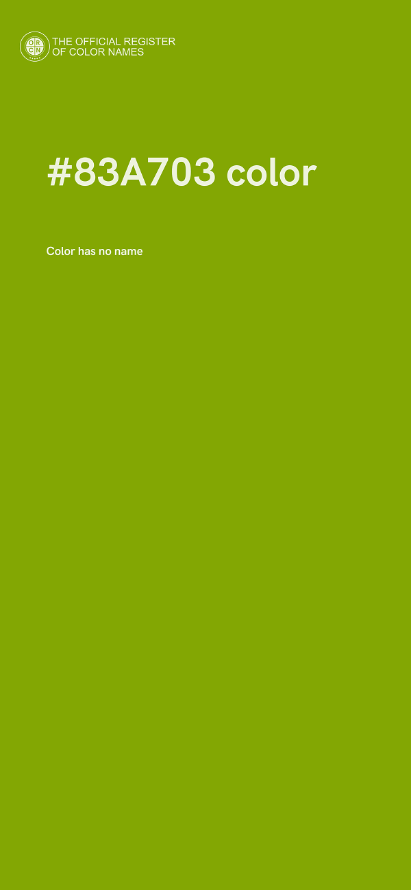 #83A703 color image